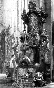 Drawing of an Altar by Adolph Menzel